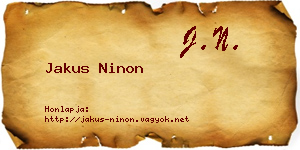 Jakus Ninon névjegykártya